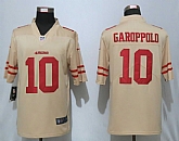 Nike San Francisco 49ers 10 Garoppolo Vapor Untouchable Nike Gold Inverted Legend Jersey,baseball caps,new era cap wholesale,wholesale hats